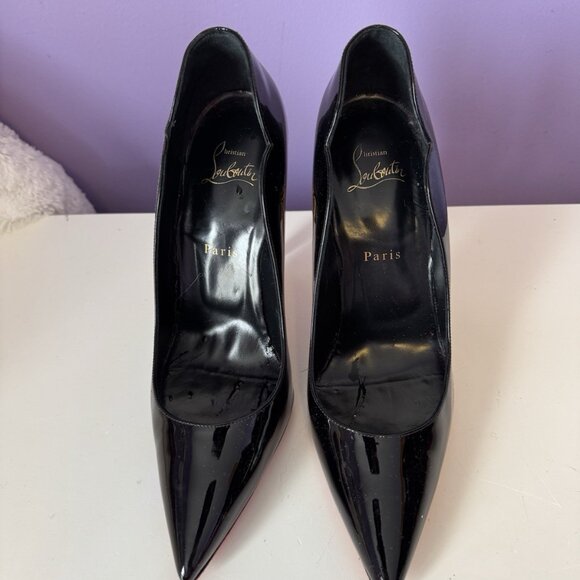Christian Louboutin Lipchick Black Patent Leather Pumps - Picture 12 of 12